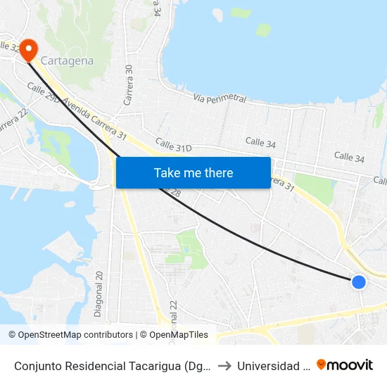 Conjunto Residencial Tacarigua (Dg 62 - Tv 48) to Universidad Libre map