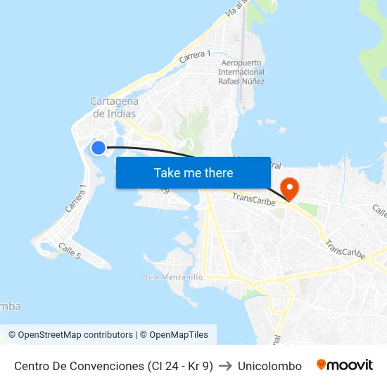 Centro De Convenciones (Cl 24 - Kr 9) to Unicolombo map
