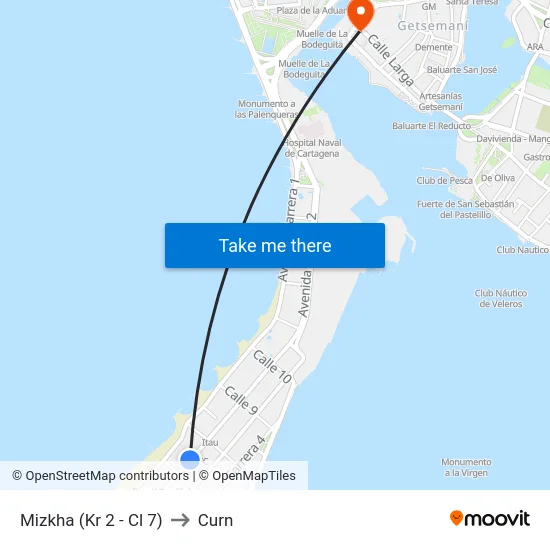 Mizkha (Kr 2 - Cl 7) to Curn map