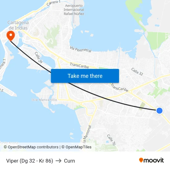 Viper (Dg 32 - Kr 86) to Curn map
