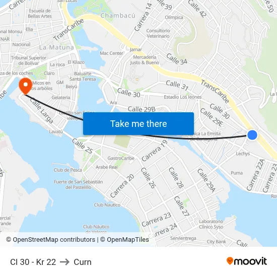 Cl 30 - Kr 22 to Curn map