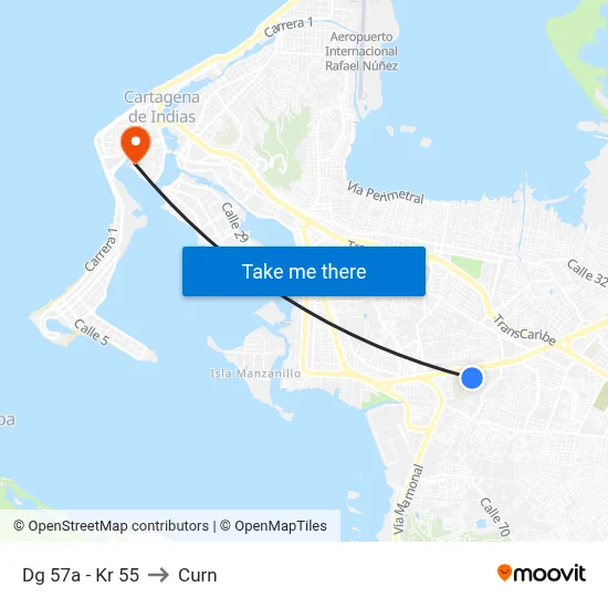 Dg 57a - Kr 55 to Curn map