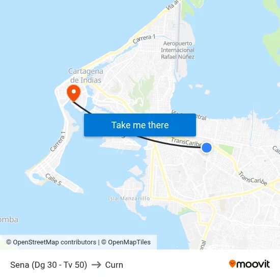 Sena (Dg 30 - Tv 50) to Curn map