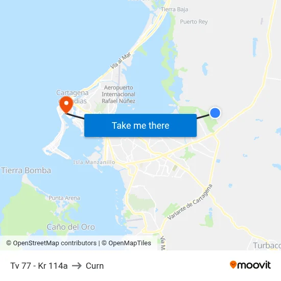 Tv 77 - Kr 114a to Curn map