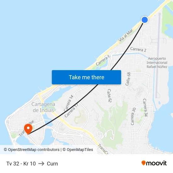 Tv 32 - Kr 10 to Curn map