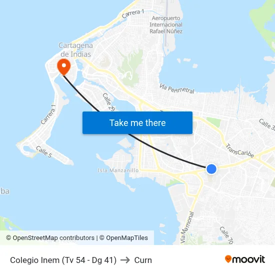 Colegio Inem (Tv 54 - Dg 41) to Curn map
