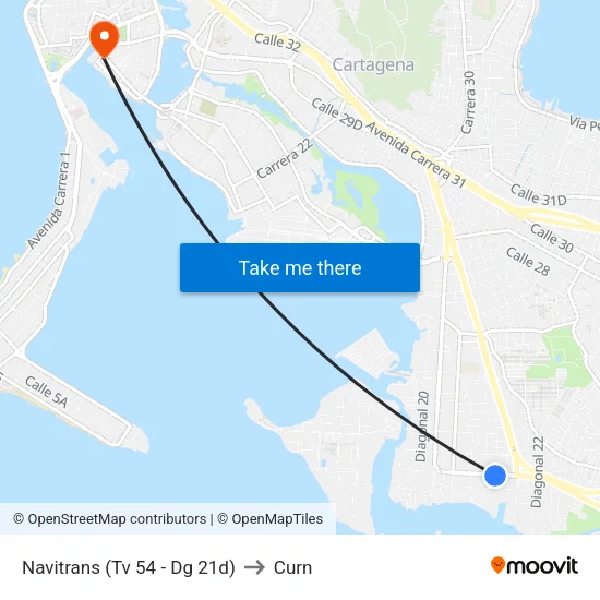 Navitrans (Tv 54 - Dg 21d) to Curn map