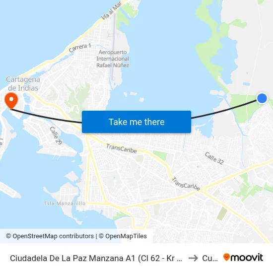 Ciudadela De La Paz Manzana A1 (Cl 62 - Kr 92) to Curn map