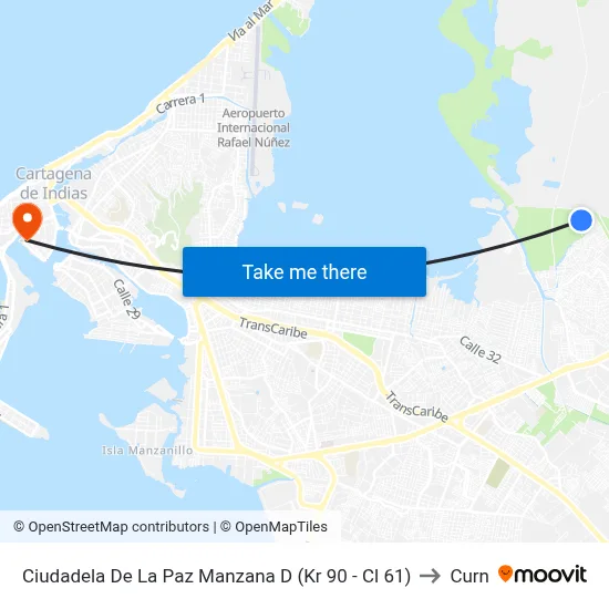 Ciudadela De La Paz Manzana D (Kr 90 - Cl 61) to Curn map