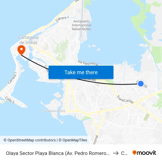 Olaya Sector Playa Blanca (Av. Pedro Romero - Tv 70a) to Curn map