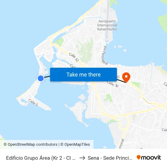 Edificio Grupo Área (Kr 2 - Cl 11) to Sena - Sede Principal map