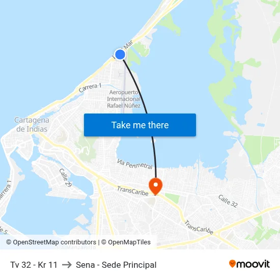 Tv 32 - Kr 11 to Sena - Sede Principal map