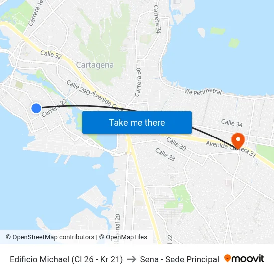 Edificio Michael (Cl 26 - Kr 21) to Sena - Sede Principal map
