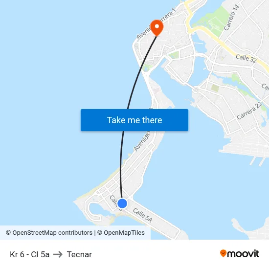 Kr 6 - Cl 5a to Tecnar map