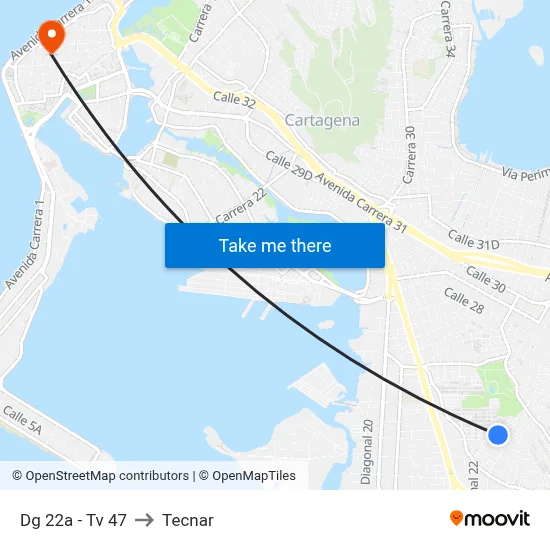Dg 22a - Tv 47 to Tecnar map