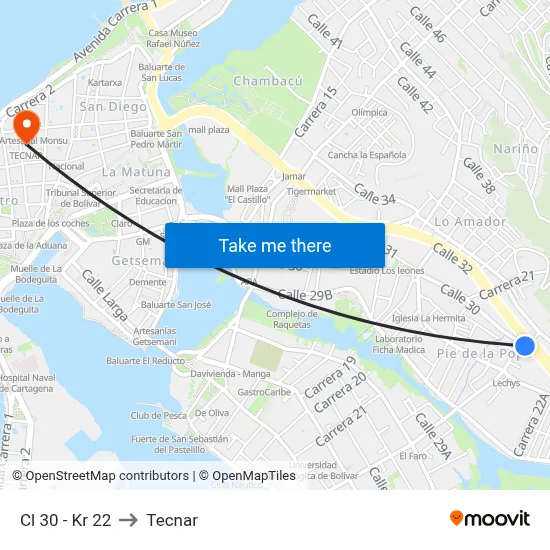 Cl 30 - Kr 22 to Tecnar map