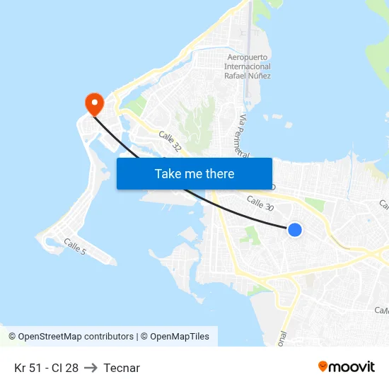 Kr 51 - Cl 28 to Tecnar map
