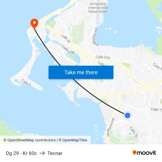 Dg 29 - Kr 60c to Tecnar map