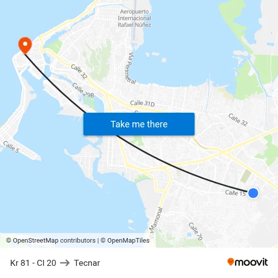 Kr 81 - Cl 20 to Tecnar map