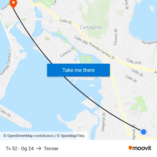 Tv 52 - Dg 24 to Tecnar map