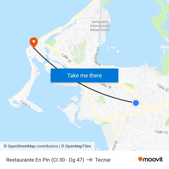 Restaurante En Pin (Cl 30 - Dg 47) to Tecnar map