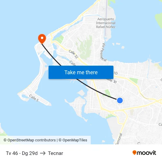 Tv 46 - Dg 29d to Tecnar map