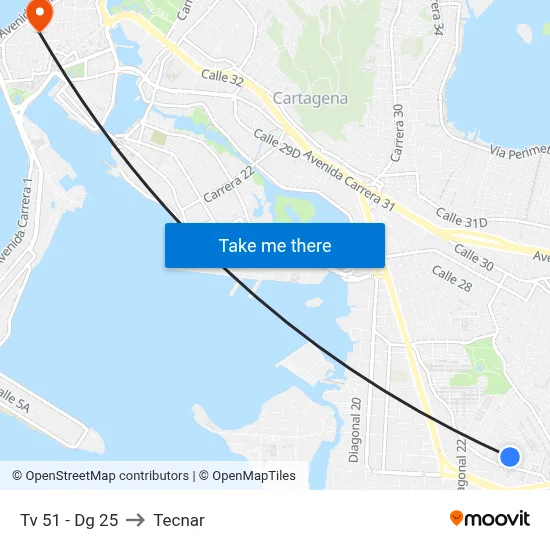 Tv 51 - Dg 25 to Tecnar map