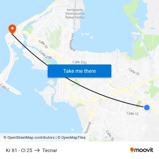 Kr 81 - Cl 25 to Tecnar map