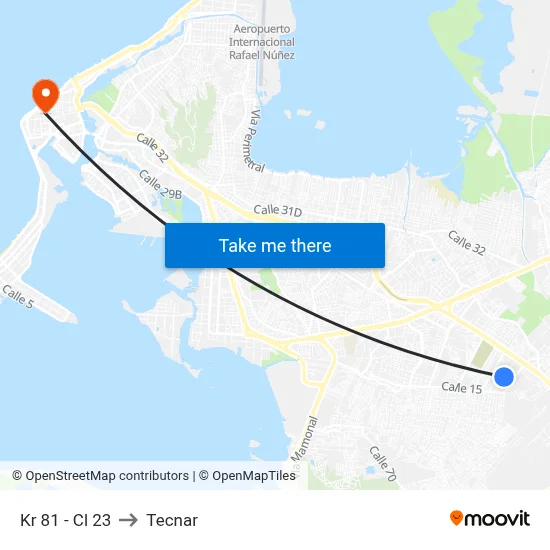 Kr 81 - Cl 23 to Tecnar map