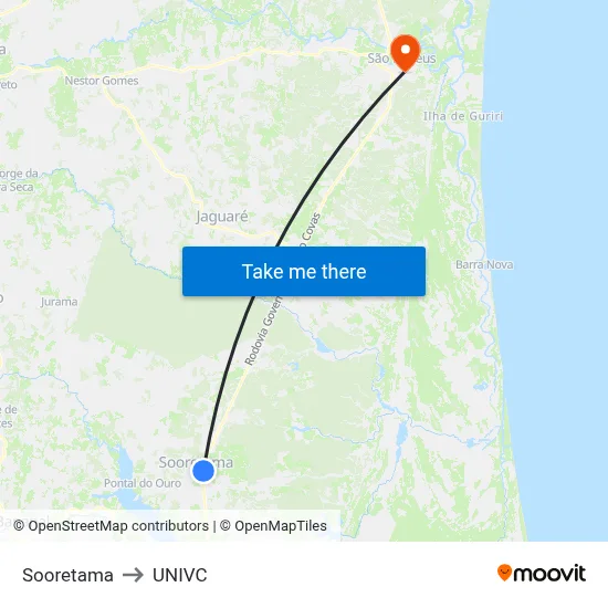 Sooretama to UNIVC map