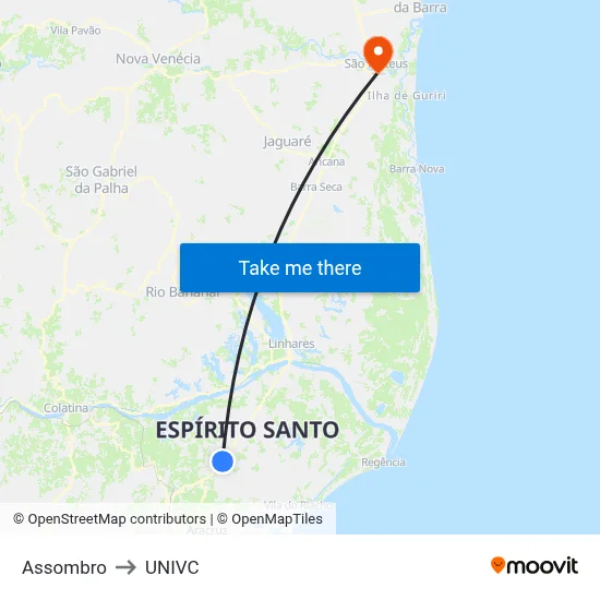 Assombro to UNIVC map