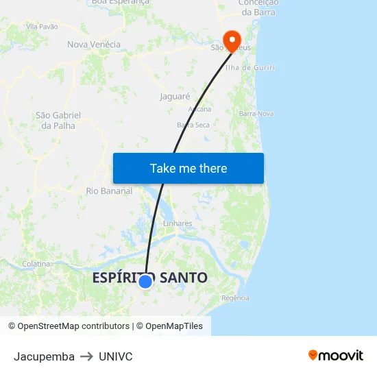 Jacupemba to UNIVC map