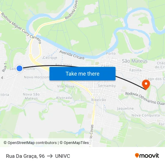 Rua Da Graça, 96 to UNIVC map