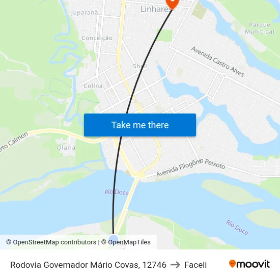 Rodovia Governador Mário Covas, 12746 to Faceli map