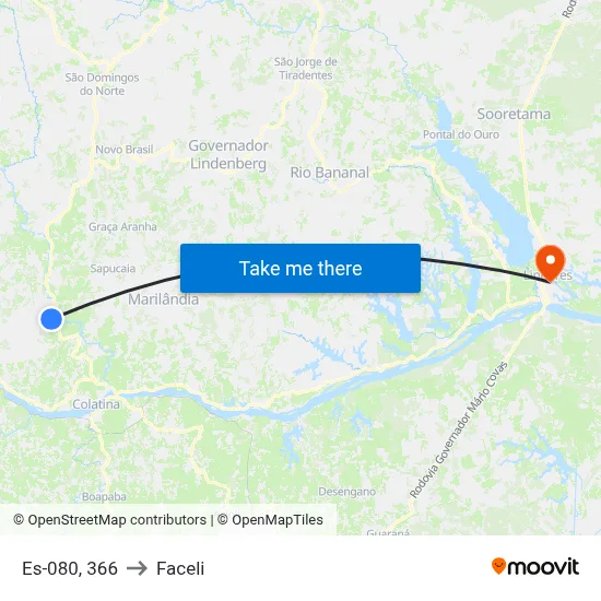 Es-080, 366 to Faceli map