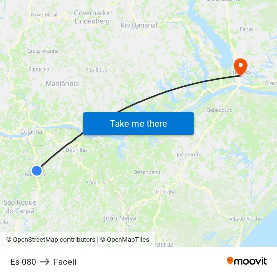 Es-080 to Faceli map