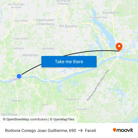 Rodovia Conego Joao Guilherme, 690 to Faceli map