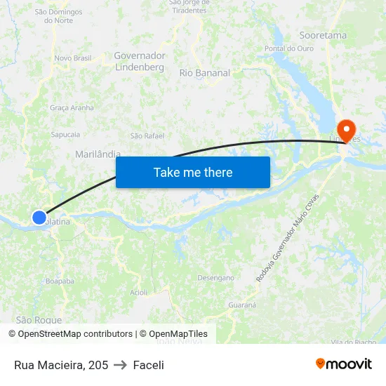 Rua Macieira, 205 to Faceli map