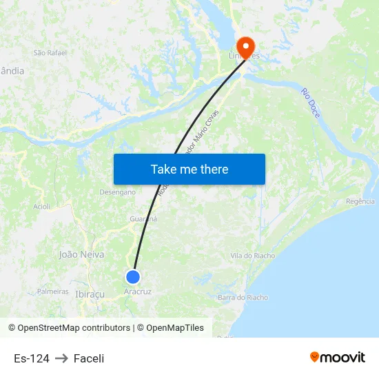 Es-124 to Faceli map