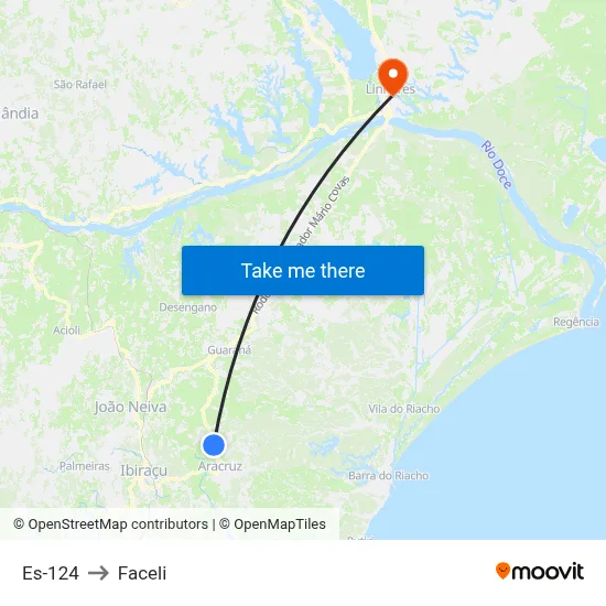 Es-124 to Faceli map