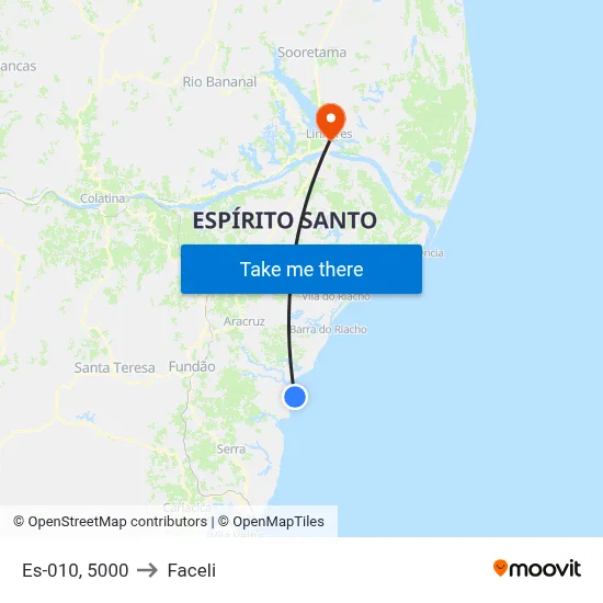 Es-010, 5000 to Faceli map