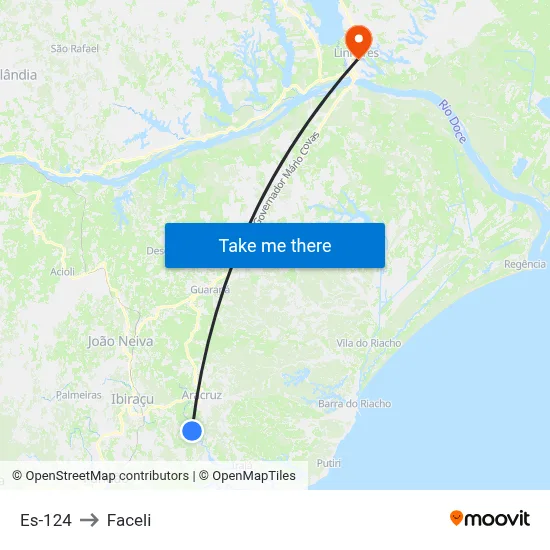 Es-124 to Faceli map