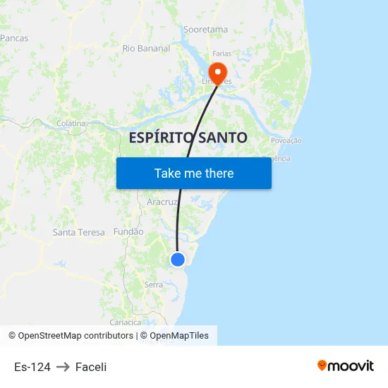 Es-124 to Faceli map