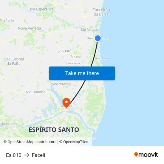 Es-010 to Faceli map