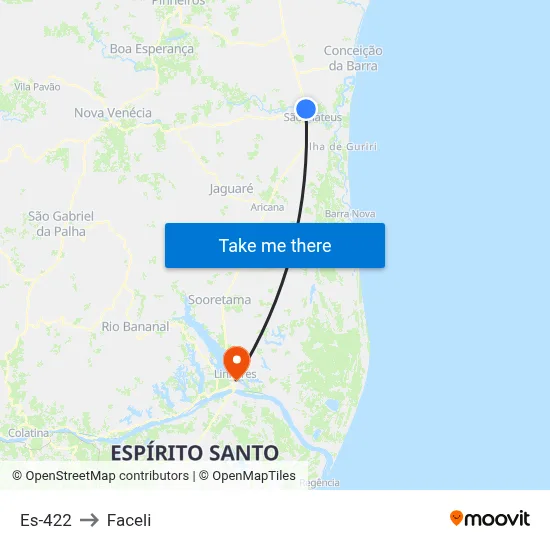 Es-422 to Faceli map