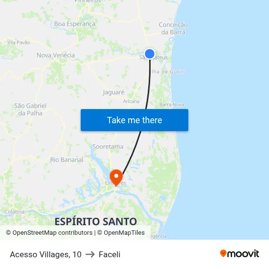 Acesso Villages, 10 to Faceli map