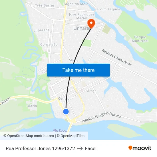 Rua Professor Jones 1296-1372 to Faceli map