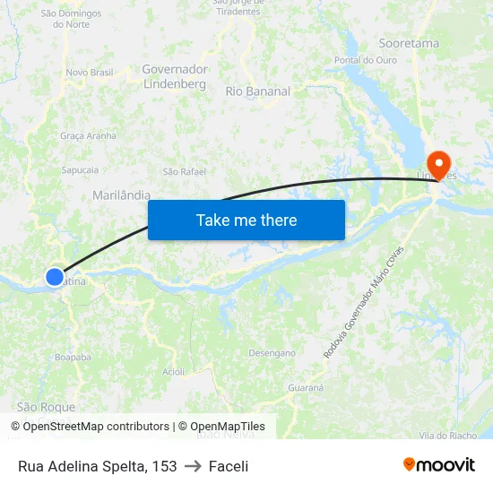 Rua Adelina Spelta, 153 to Faceli map