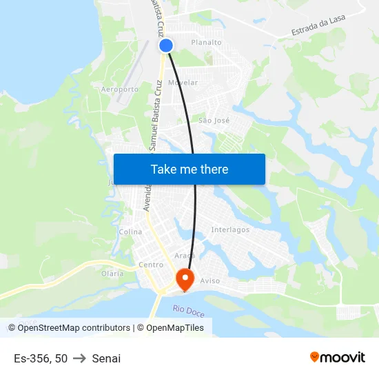 Es-356, 50 to Senai map