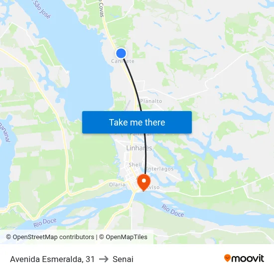 Avenida Esmeralda, 31 to Senai map